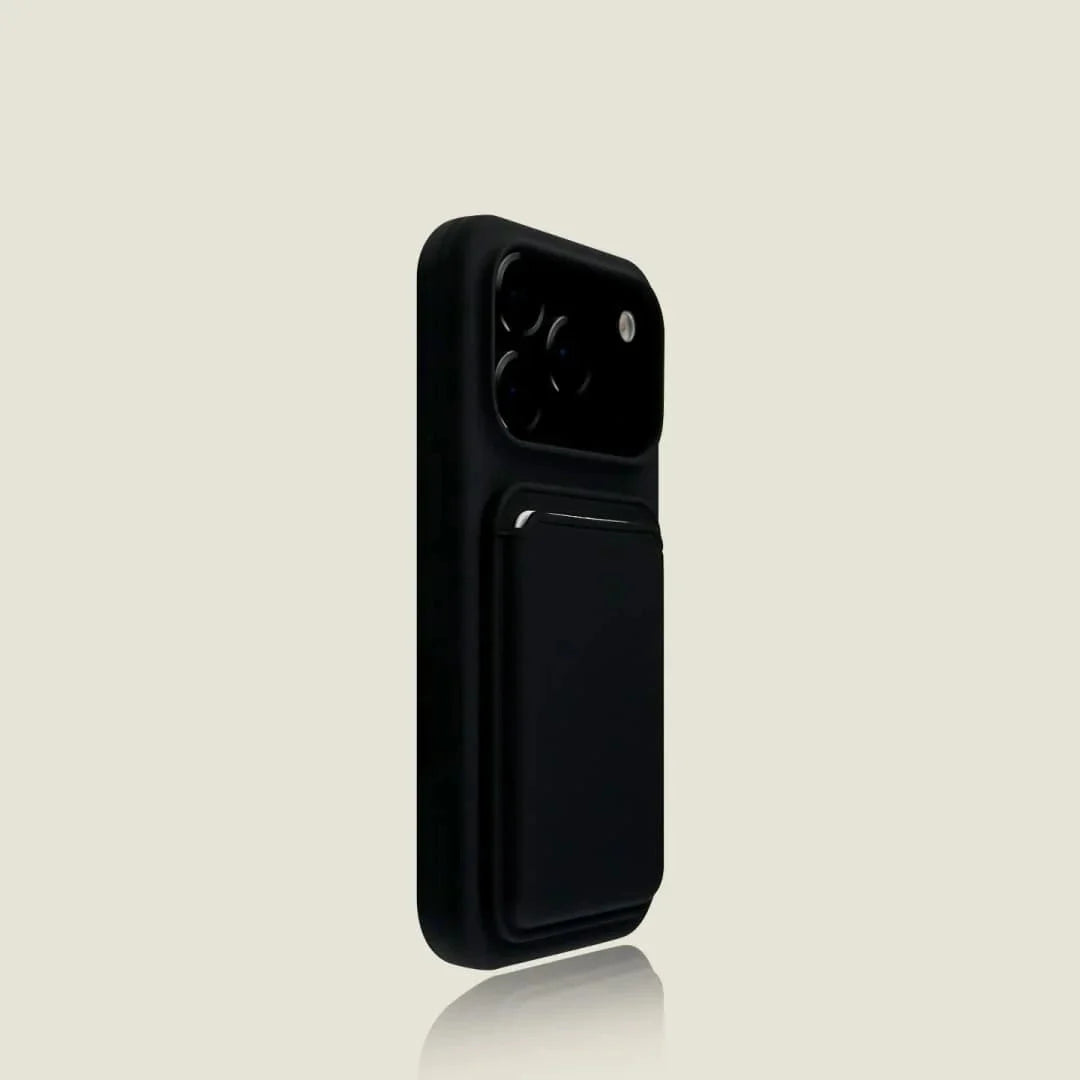 Silicone iPhone Case with Detachable Card Holder, Shockproof Magnetic Card Wallet, Phone Protection | Sansoti