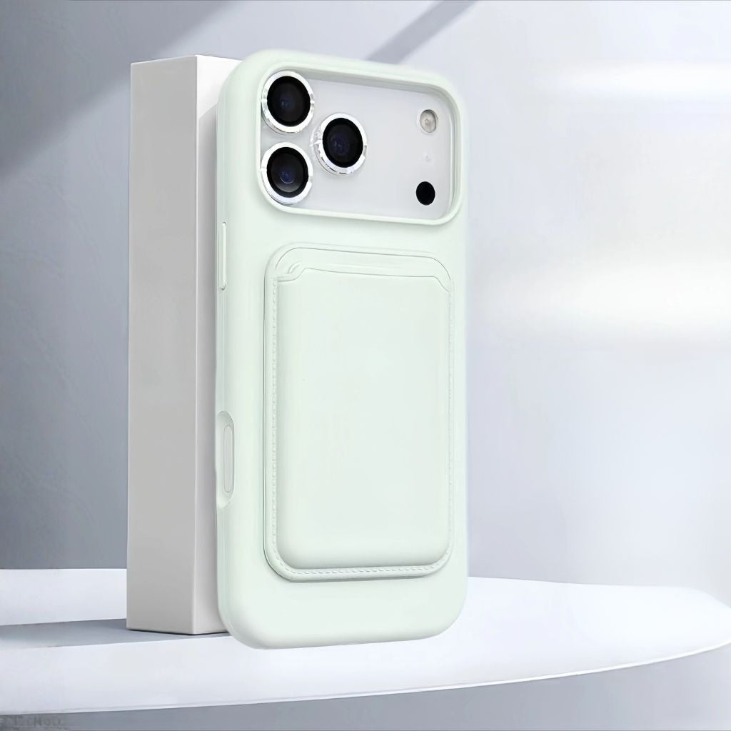 Silicone iPhone Case with Detachable Card Holder, Shockproof Magnetic Card Wallet, Phone Protection | Sansoti