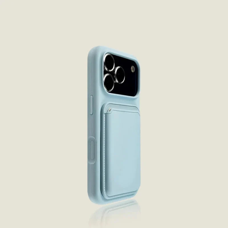 Silicone iPhone Case with Detachable Card Holder, Shockproof Magnetic Card Wallet, Phone Protection | Sansoti