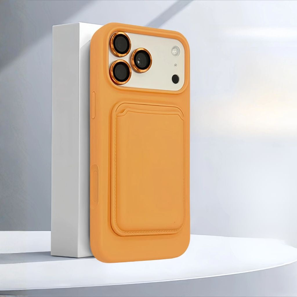 Silicone iPhone Case with Detachable Card Holder, Shockproof Magnetic Card Wallet, Phone Protection | Sansoti