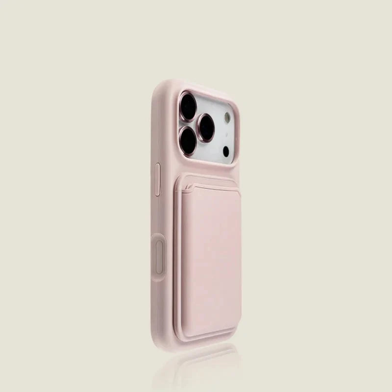 Silicone iPhone Case with Detachable Card Holder, Shockproof Magnetic Card Wallet, Phone Protection | Sansoti