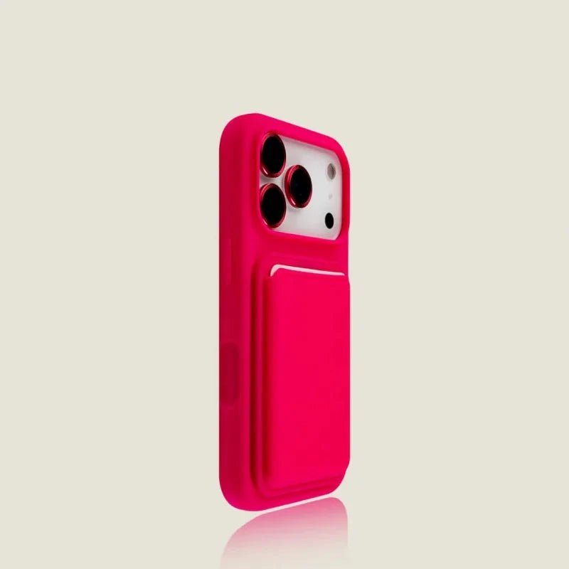 Silicone iPhone Case with Detachable Card Holder, Shockproof Magnetic Card Wallet, Phone Protection | Sansoti