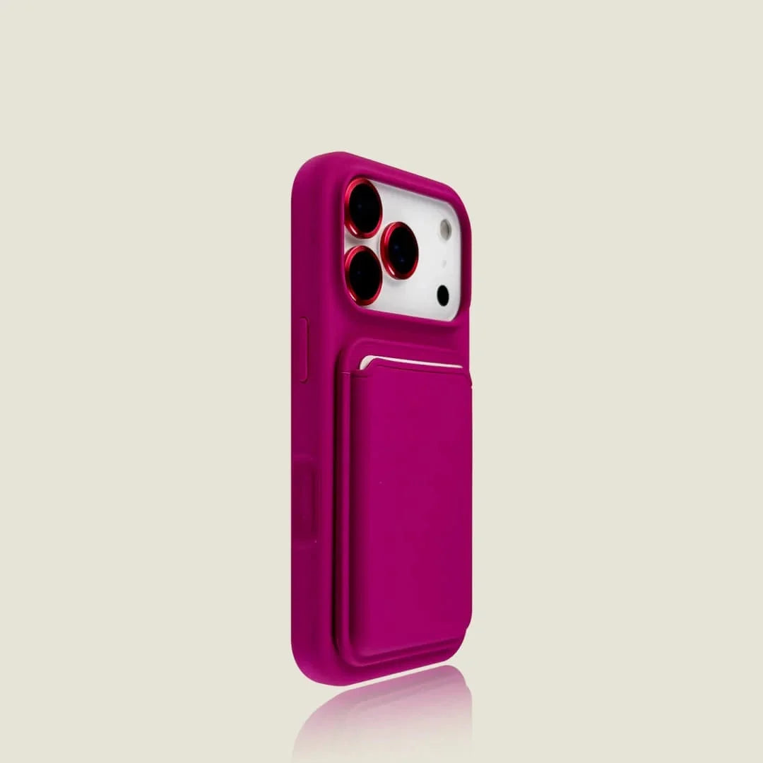 Silicone iPhone Case with Detachable Card Holder, Shockproof Magnetic Card Wallet, Phone Protection | Sansoti