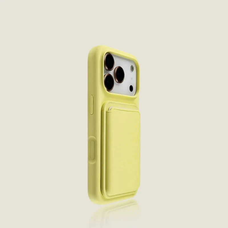 Silicone iPhone Case with Detachable Card Holder, Shockproof Magnetic Card Wallet, Phone Protection | Sansoti