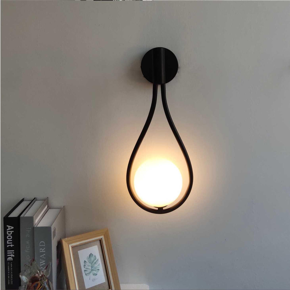 Design Wandlamp Glas en Metaal LED Verlichting Zwart Goud Scandinavisch Modern voor Woonkamer Slaapkamer | Sansoti