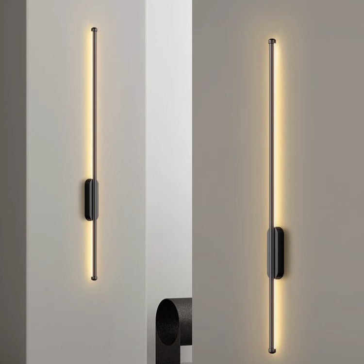 LED wandlamp aluminium 3000K zwart goud wandverlichting modern interieur gang woonkamer slaapkamer design verlichting | Sansoti