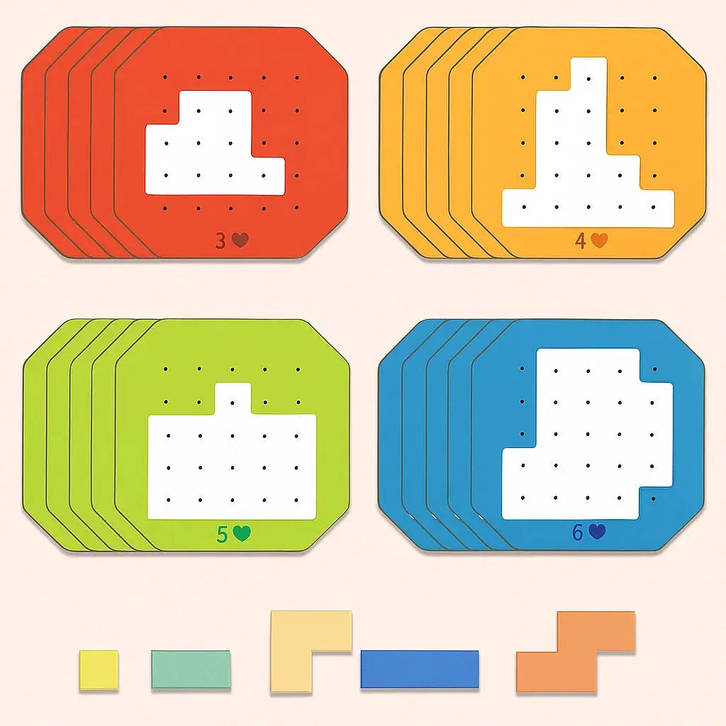 Logisch Puzzelspel Kunststof 108 Stukken 20 Kaarten Kinderen Volwassenen Concentratie Denkspel Familiespel Cadeau Vanaf 4 Jaar | Sansoti