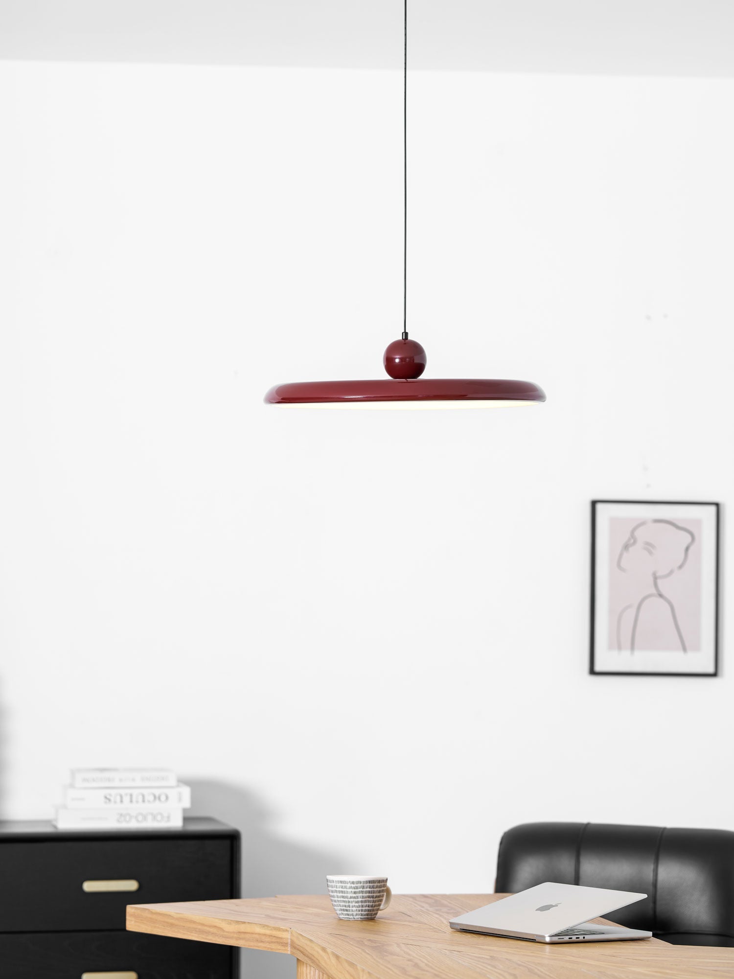 Ronde LED Hanglamp Lola – Minimalistisch Metaal & Acryl Disk Design – Dimbaar – Ø30/40/50cm – 3 Kleurtemperaturen – 150cm Verstelbare Kabel | Sansoti