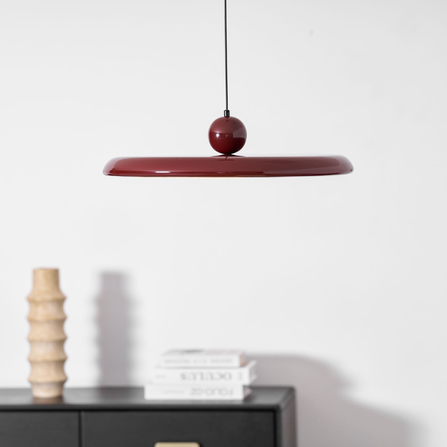 Ronde LED Hanglamp Lola – Minimalistisch Metaal & Acryl Disk Design – Dimbaar – Ø30/40/50cm – 3 Kleurtemperaturen – 150cm Verstelbare Kabel | Sansoti