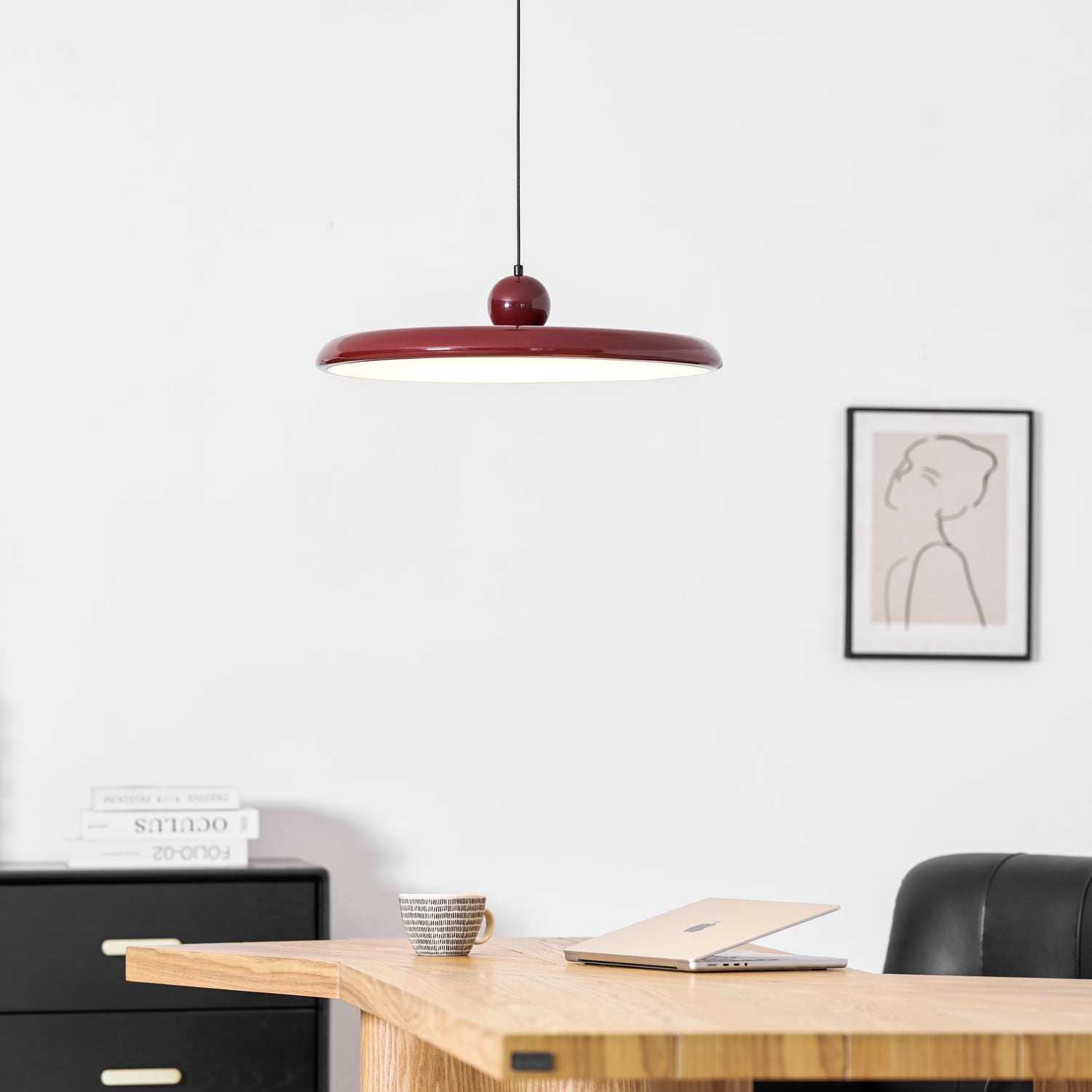 Ronde LED Hanglamp Lola – Minimalistisch Metaal & Acryl Disk Design – Dimbaar – Ø30/40/50cm – 3 Kleurtemperaturen – 150cm Verstelbare Kabel | Sansoti