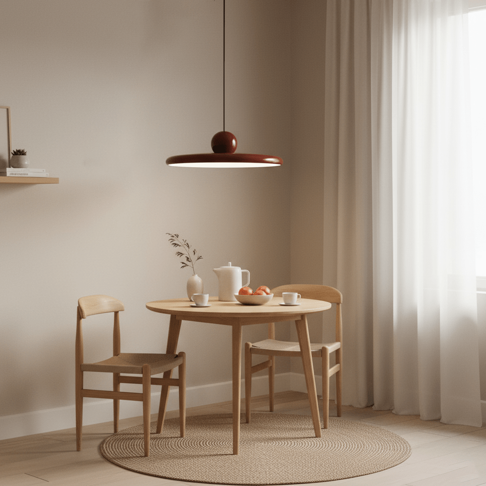 Hangende Plafondlamp Rond Stralend Disc Design Dimbaar 3 Kleuren 450cm Kabel Scandinavisch Interieur Rood Groen Beige | Sansoti