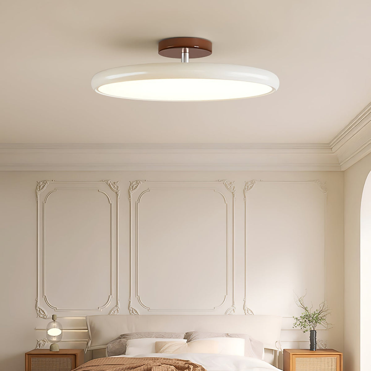 Adjustable Colored Metal Acrylic Dimmable Modern Minimalist LED Ceiling Light for Living Room and Bedroom | Sansoti