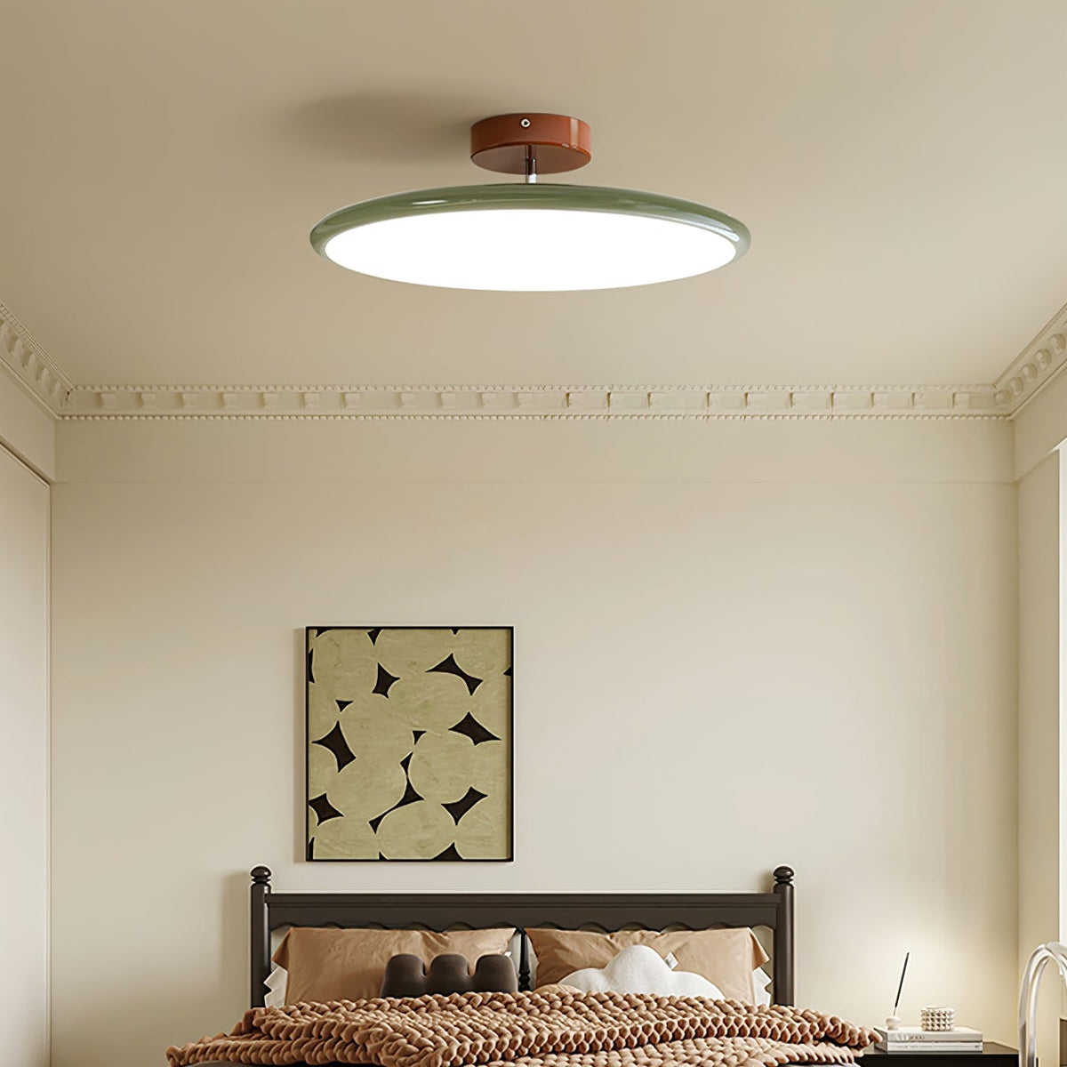 Adjustable Colored Metal Acrylic Dimmable Modern Minimalist LED Ceiling Light for Living Room and Bedroom | Sansoti