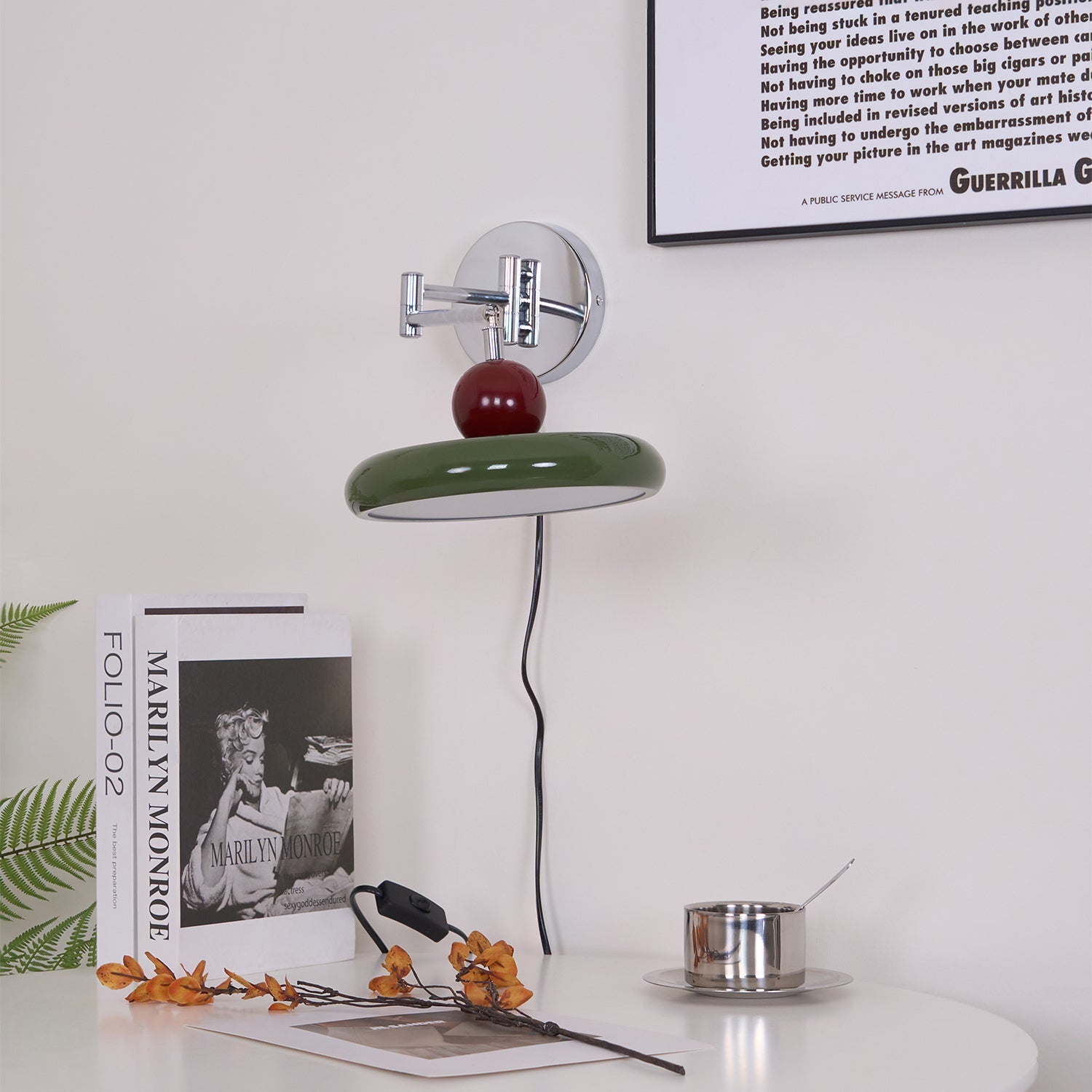 Ronde Plug-in Wandlamp – Scandinavisch Design met Geïntegreerde LED en 3 Kleurtemperaturen | Sansoti