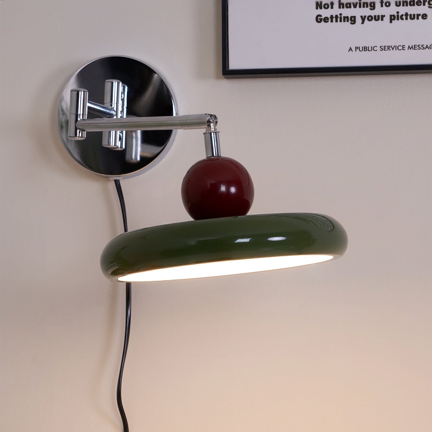 Ronde Plug-in Wandlamp – Scandinavisch Design met Geïntegreerde LED en 3 Kleurtemperaturen | Sansoti