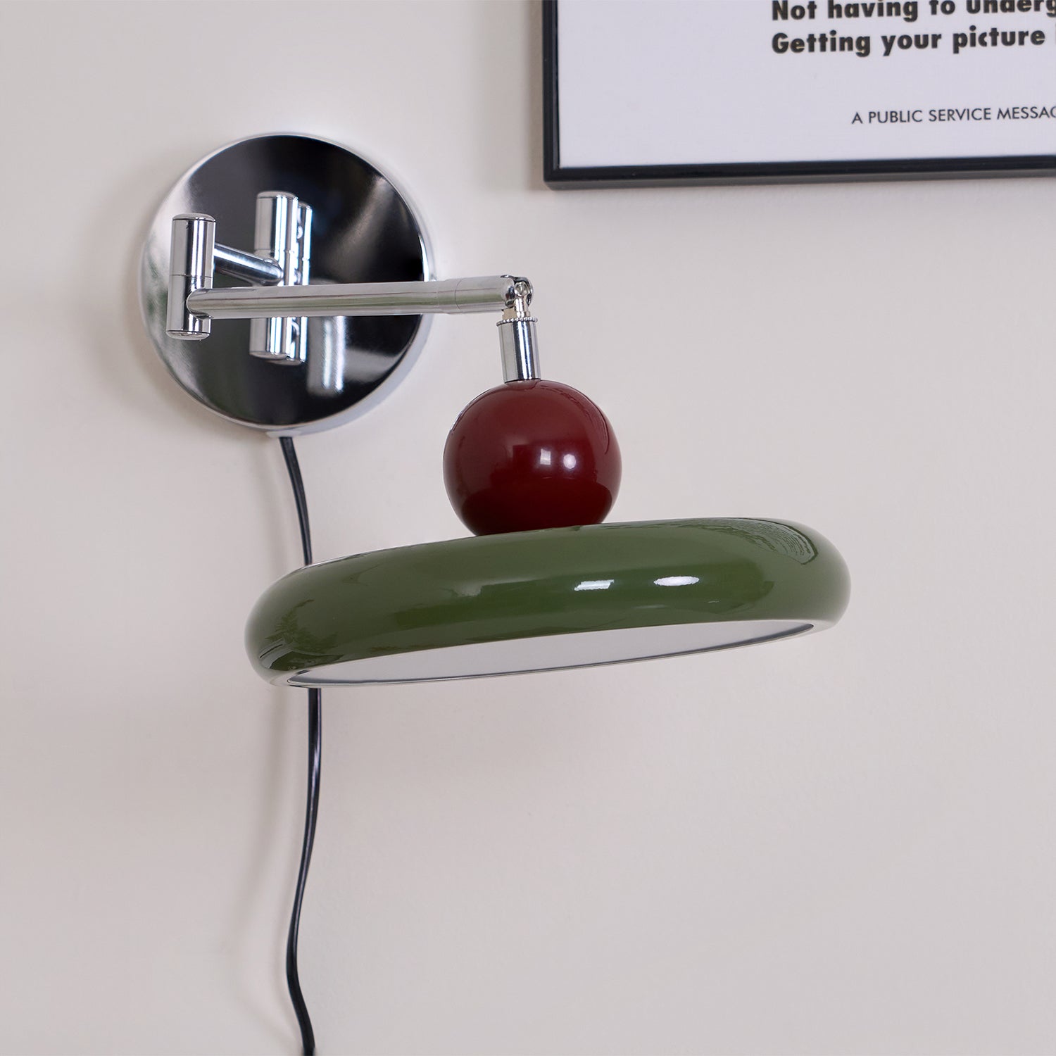 Ronde Plug-in Wandlamp – Scandinavisch Design met Geïntegreerde LED en 3 Kleurtemperaturen | Sansoti
