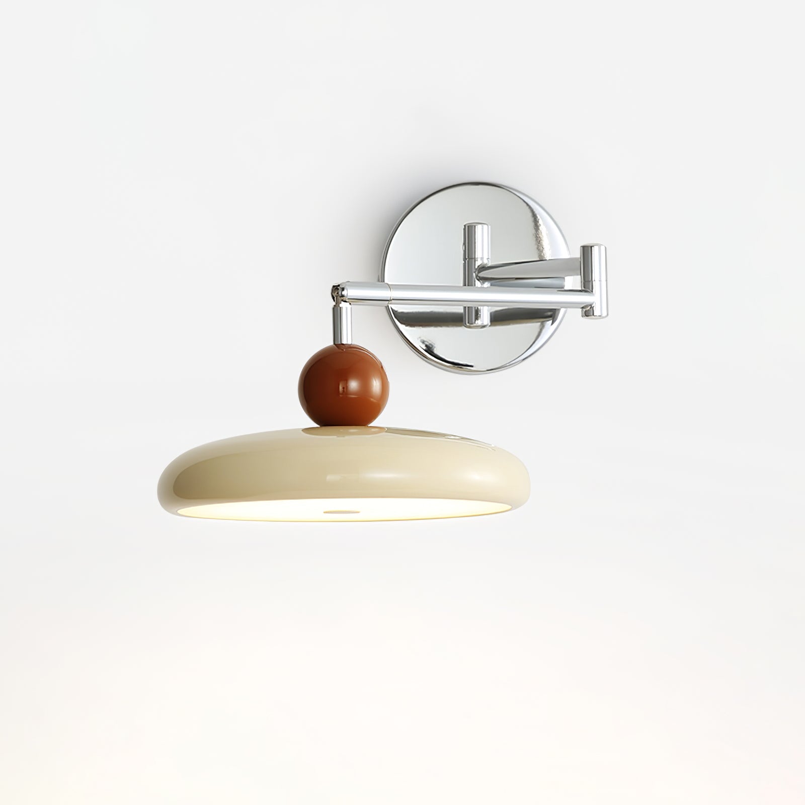 Ronde Plug-in Wandlamp – Scandinavisch Design met Geïntegreerde LED en 3 Kleurtemperaturen | Sansoti