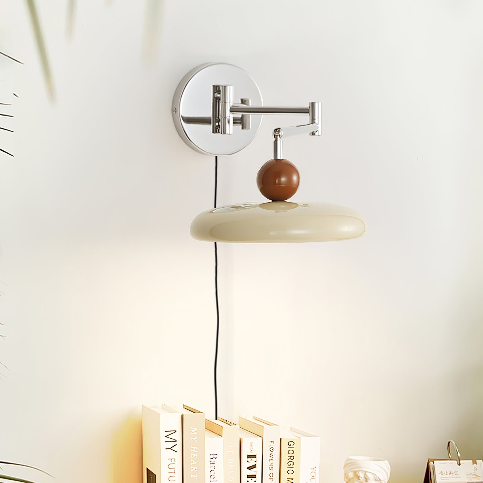 Ronde Plug-in Wandlamp – Scandinavisch Design met Geïntegreerde LED en 3 Kleurtemperaturen | Sansoti