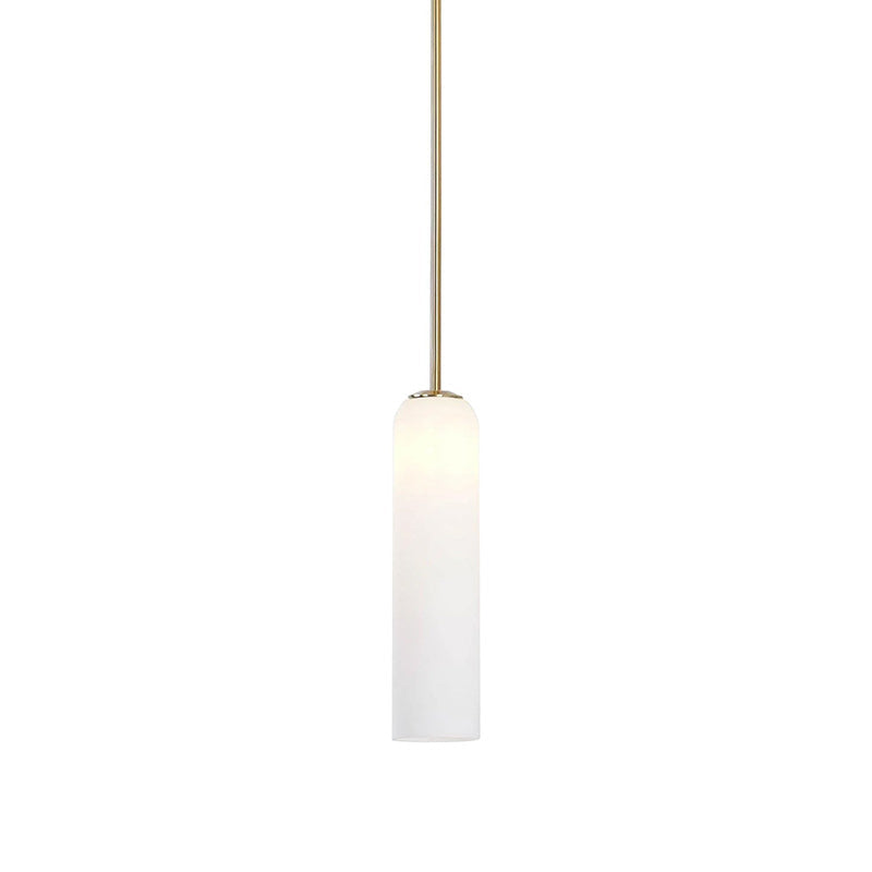 Glazen Hanglamp met Lange Buis – Mondgeblazen Glas Zwart of Goud Finish 10cm Diameter | Sansoti