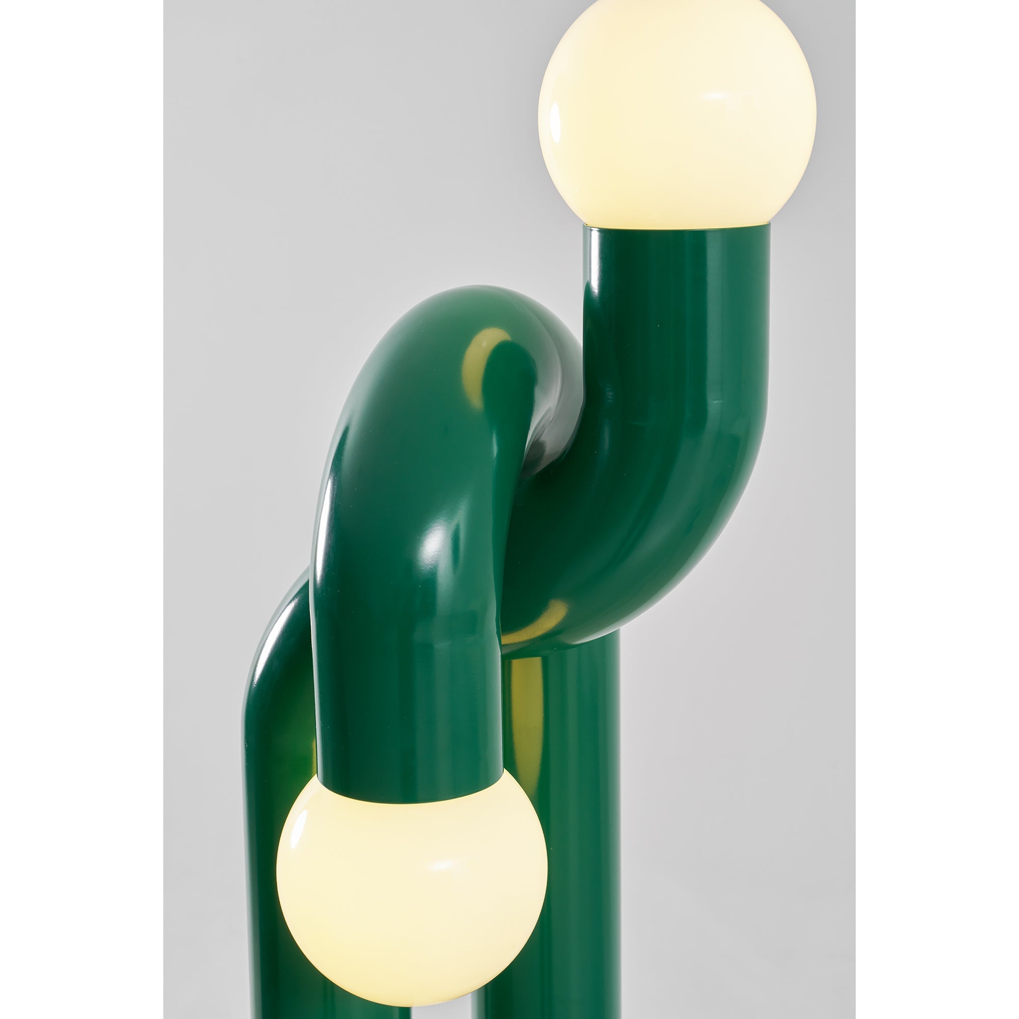 Moderne Staande Boogvorm Lamp met Twee Glazen Bollen – Decoratieve Dubbele Verlichting voor Woonkamer | Sansoti
