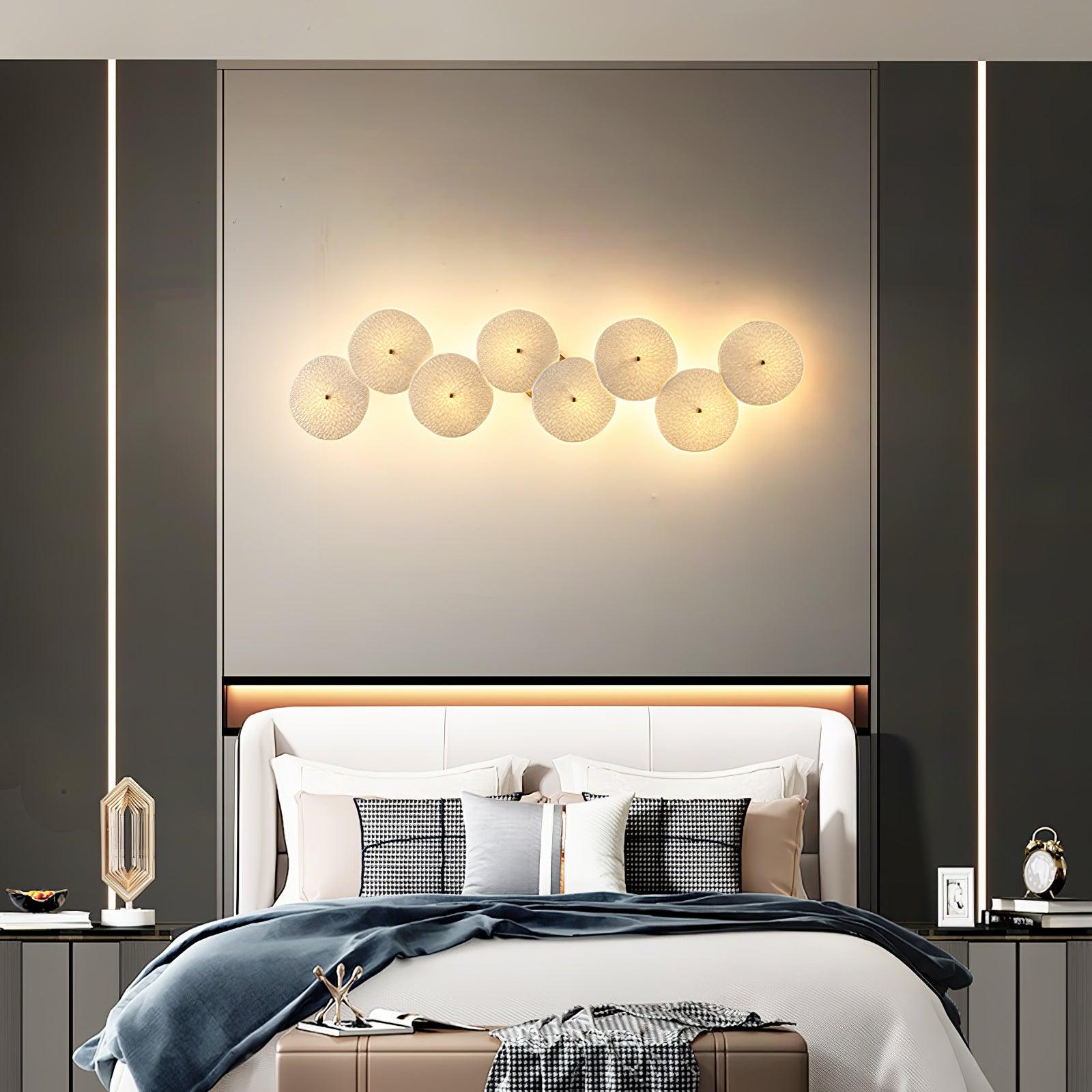 Keramische Lotusbloem Wandlamp met Gouden Armatuur – Cascade Lichteffect voor Stijlvolle Verlichting | Sansoti