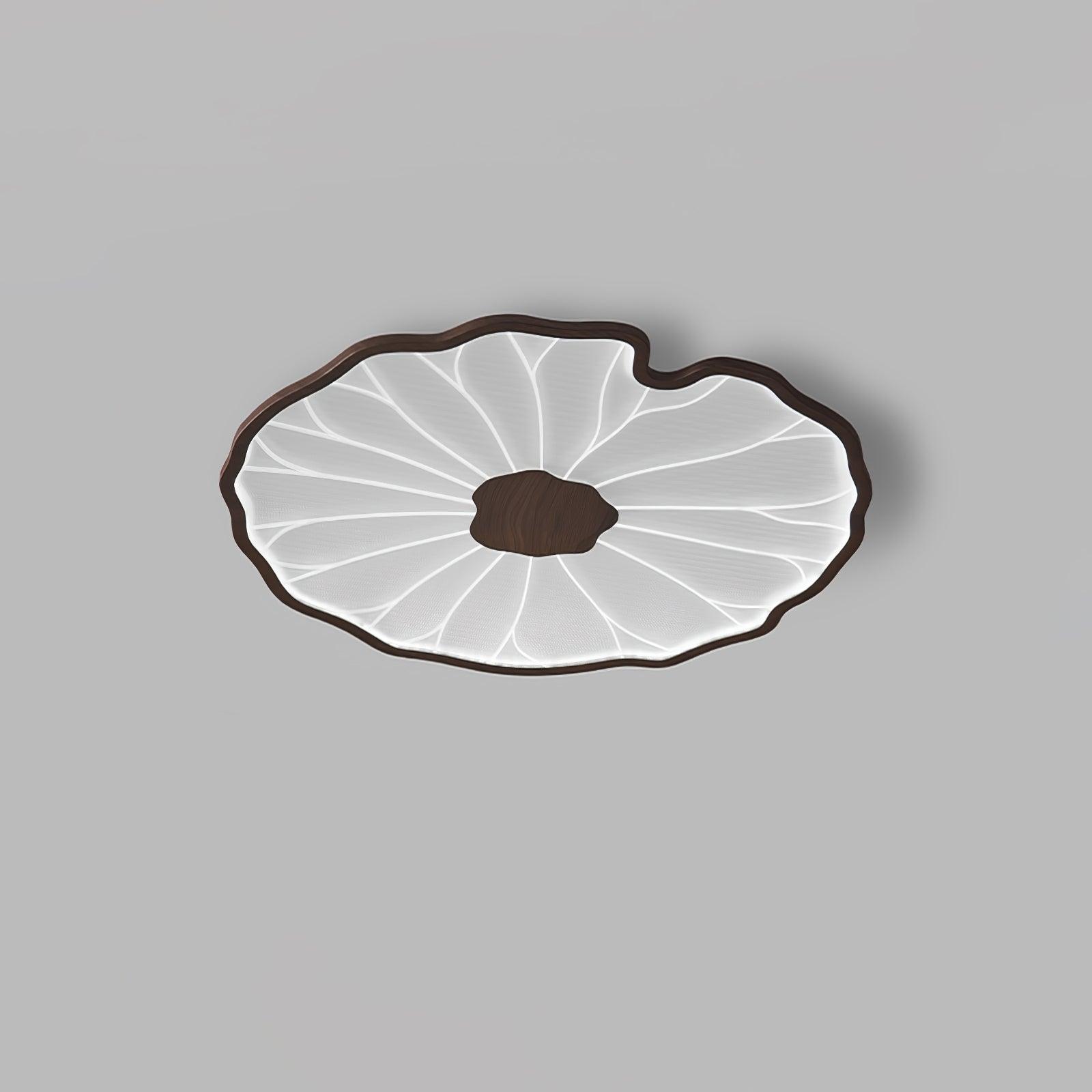 Plafondlamp Lotusbladmotief – Acryl Afwerking 6 Maten Houtnerf Warmwit Scandinavisch Design Eetkamerlamp | Sansoti