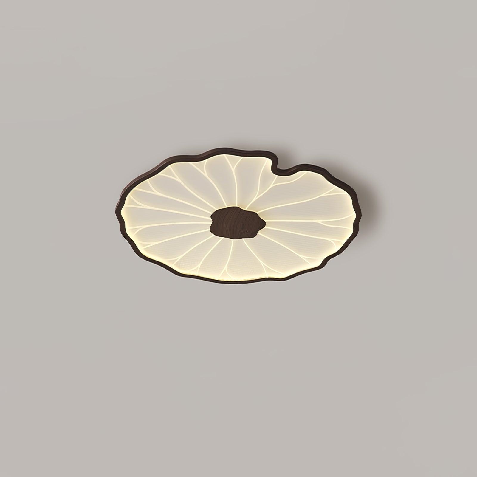 Plafondlamp Lotusbladmotief – Acryl Afwerking 6 Maten Houtnerf Warmwit Scandinavisch Design Eetkamerlamp | Sansoti
