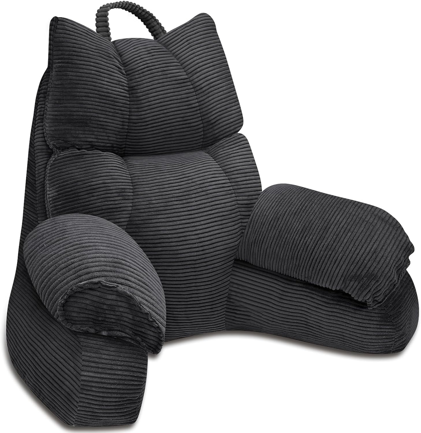 Lounge Comfort | Bed Pillow with Arm Support & Memory Foam | Ideal for Reading and Gaming