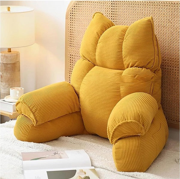 Lounge Comfort | Bed Pillow with Arm Support & Memory Foam | Ideal for Reading and Gaming