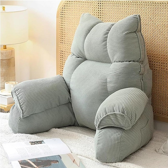 Rugsteunkussen met Armleuningen Memory Foam Leeskussen Bedkussen Loungewedge voor Lezen Gaming Ontspannen | Sansoti