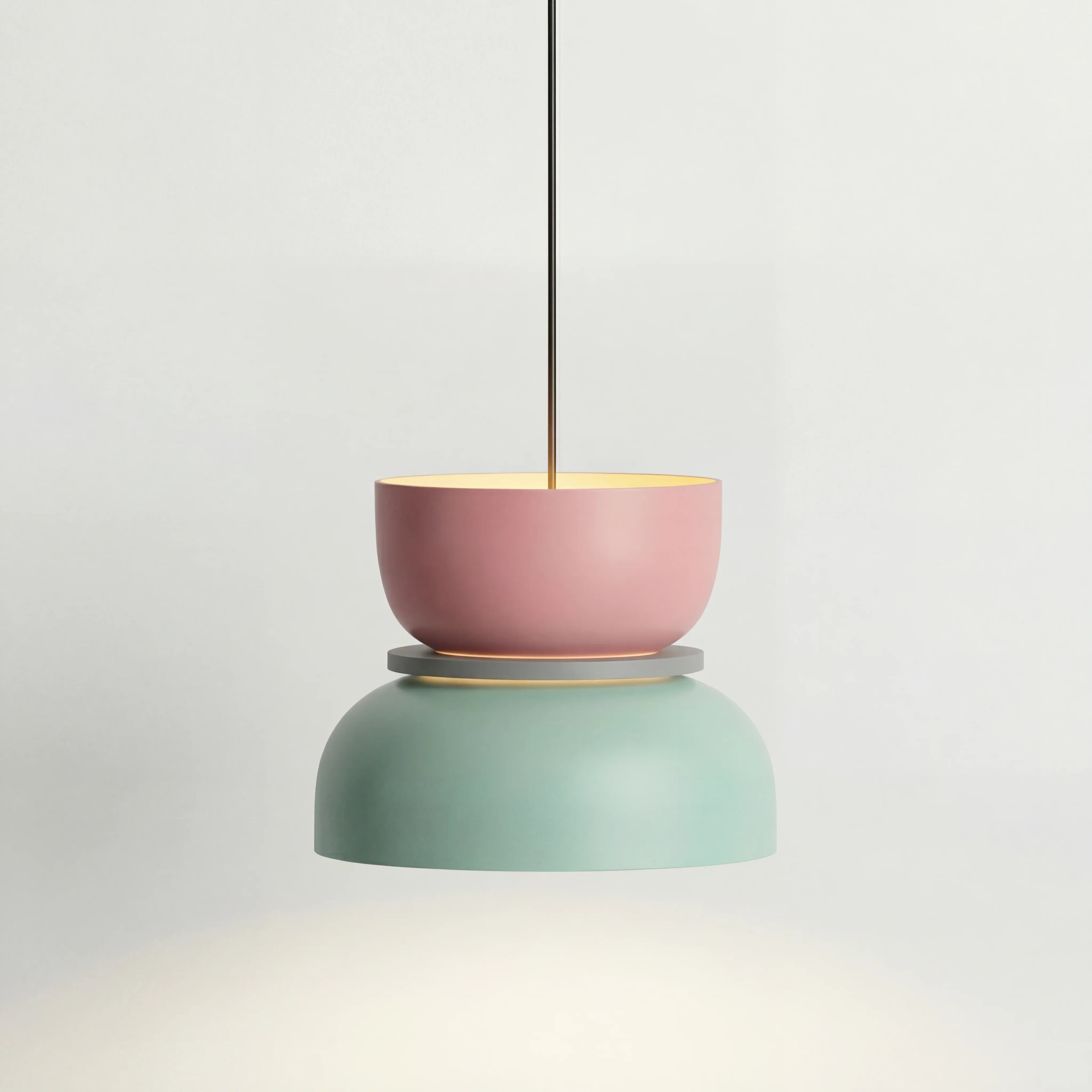 Hanglamp Nordic Color Block Aluminium Acryl Macaron 29cm E27 | Sansoti