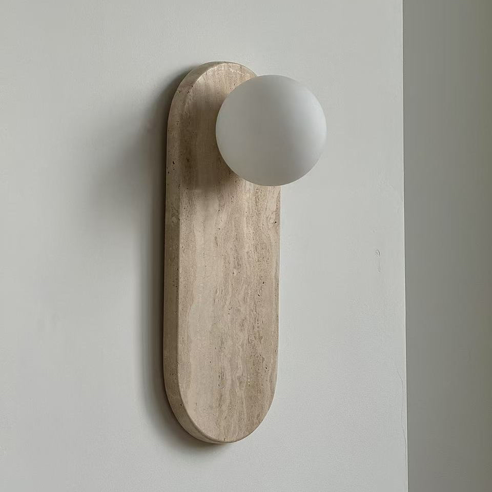 Applique Murale De Luxe En Jade Ou Marbre Avec Abat-Jour En Verre – Éclairage Design Mid Century Pour Chambre Et Couloir | Restfield