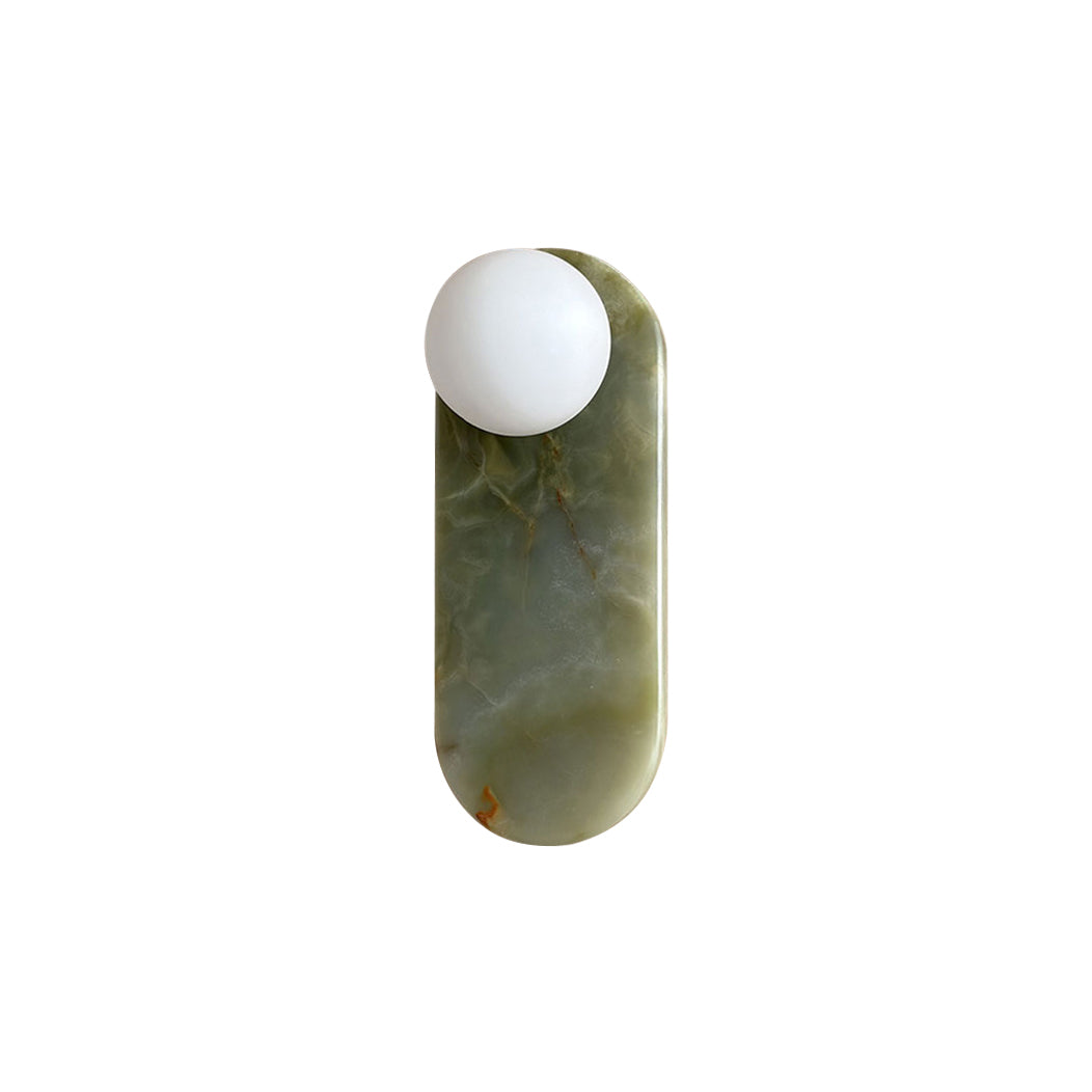 Applique Murale De Luxe En Jade Ou Marbre Avec Abat-Jour En Verre – Éclairage Design Mid Century Pour Chambre Et Couloir | Restfield