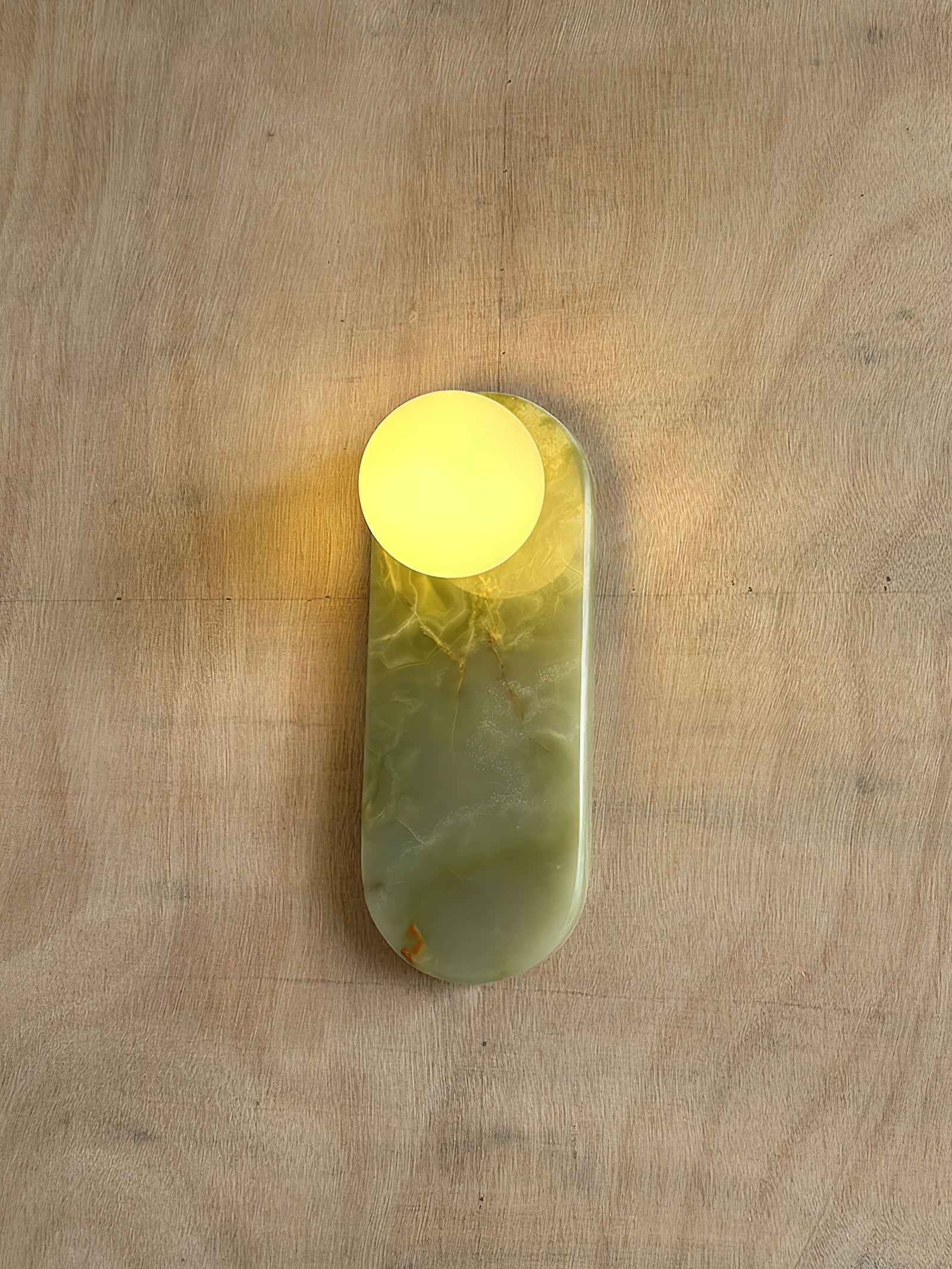 Applique Murale De Luxe En Jade Ou Marbre Avec Abat-Jour En Verre – Éclairage Design Mid Century Pour Chambre Et Couloir | Restfield