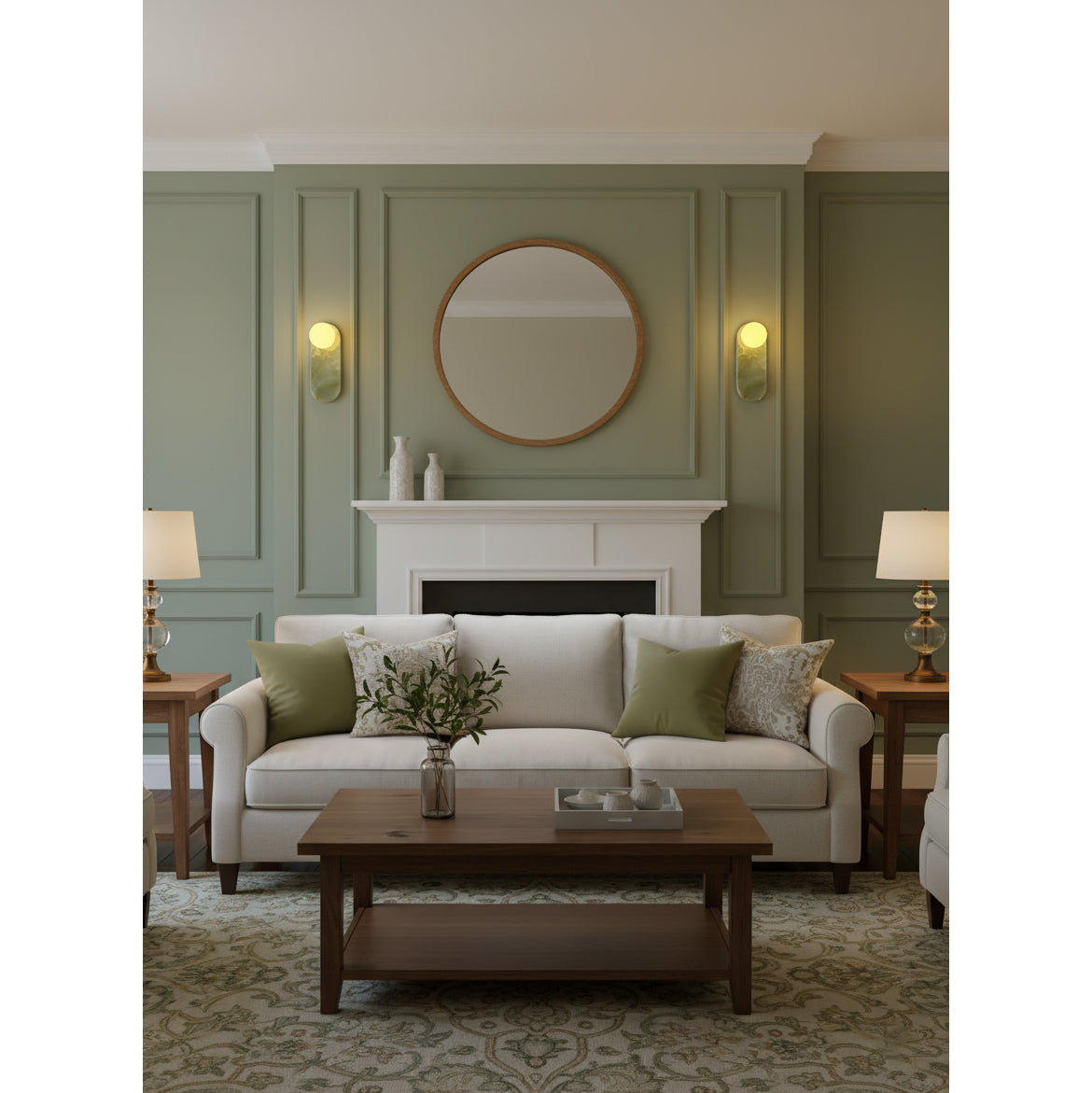 Applique Murale De Luxe En Jade Ou Marbre Avec Abat-Jour En Verre – Éclairage Design Mid Century Pour Chambre Et Couloir | Restfield