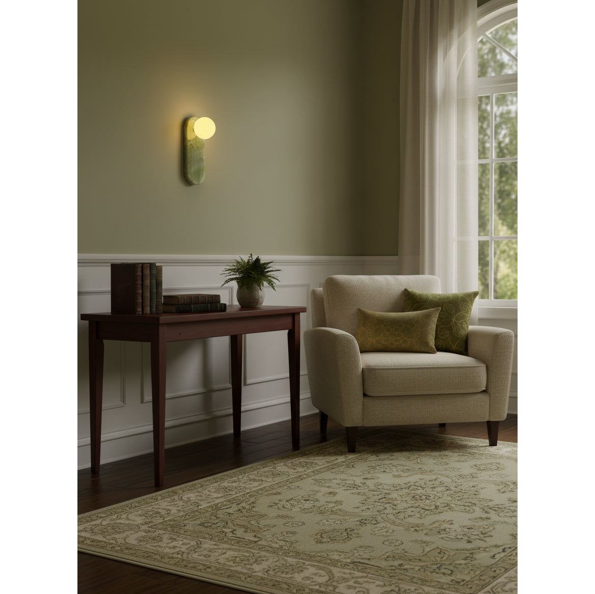 Applique Murale De Luxe En Jade Ou Marbre Avec Abat-Jour En Verre – Éclairage Design Mid Century Pour Chambre Et Couloir | Restfield