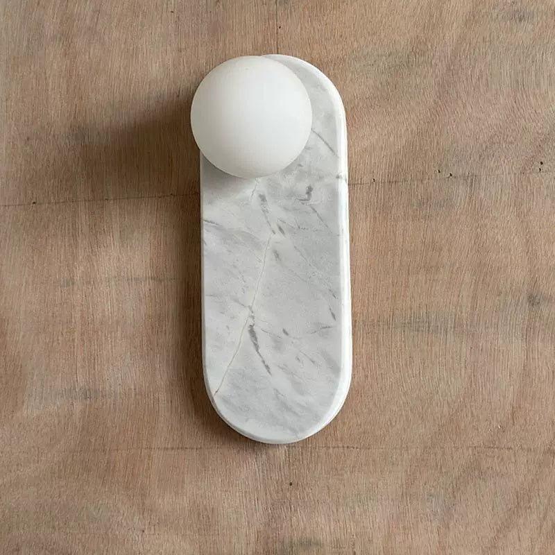 Applique Murale De Luxe En Jade Ou Marbre Avec Abat-Jour En Verre – Éclairage Design Mid Century Pour Chambre Et Couloir | Restfield