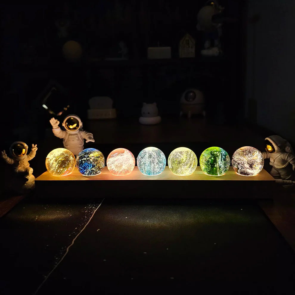 Lampe de table Cristal Boule Éclairage d'ambiance Décoratif Transparent Design | Restfield