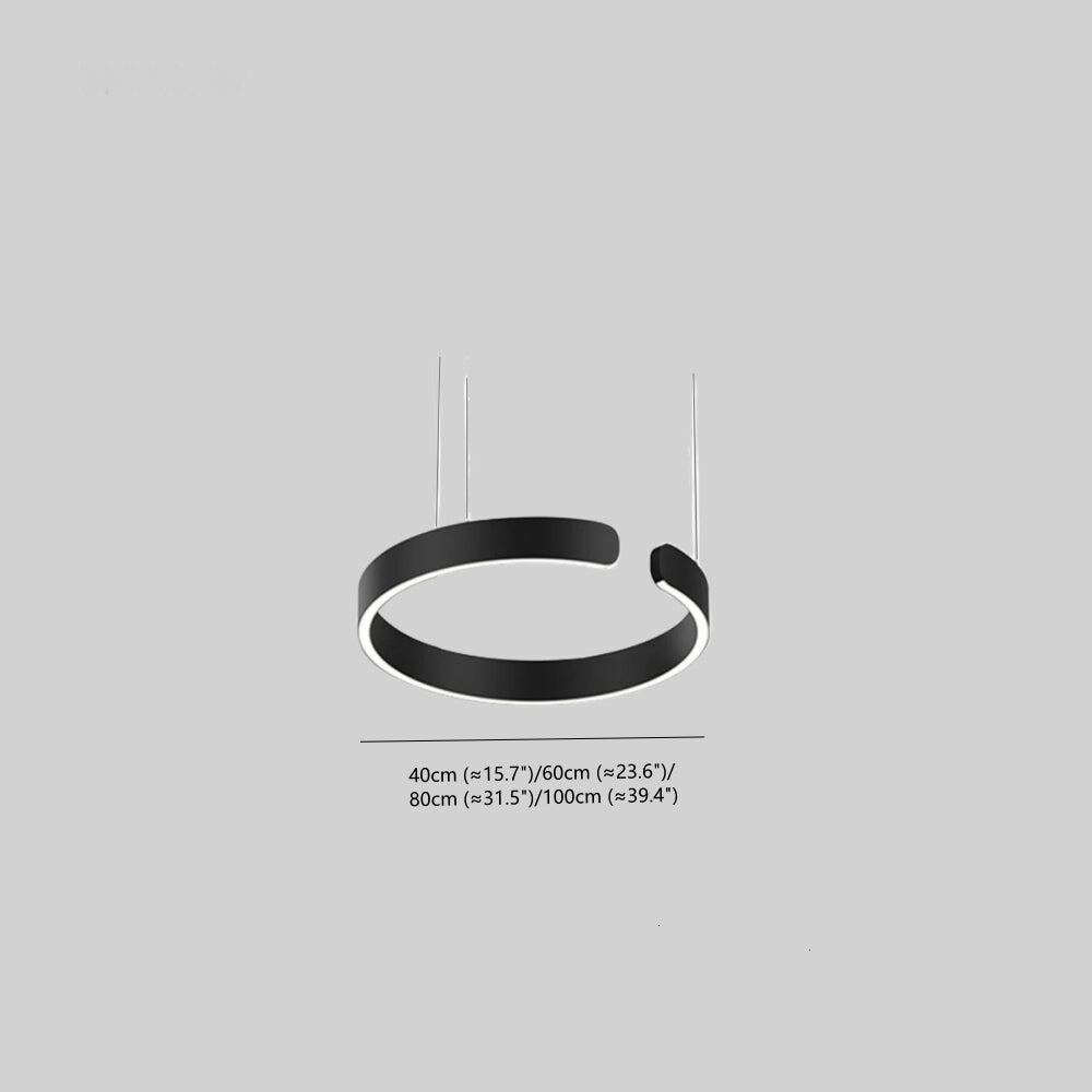 Runde LED-Hängeleuchte Verschiedene Größen Esstisch Wohnzimmer Design Ringlampe Modern | Restfield