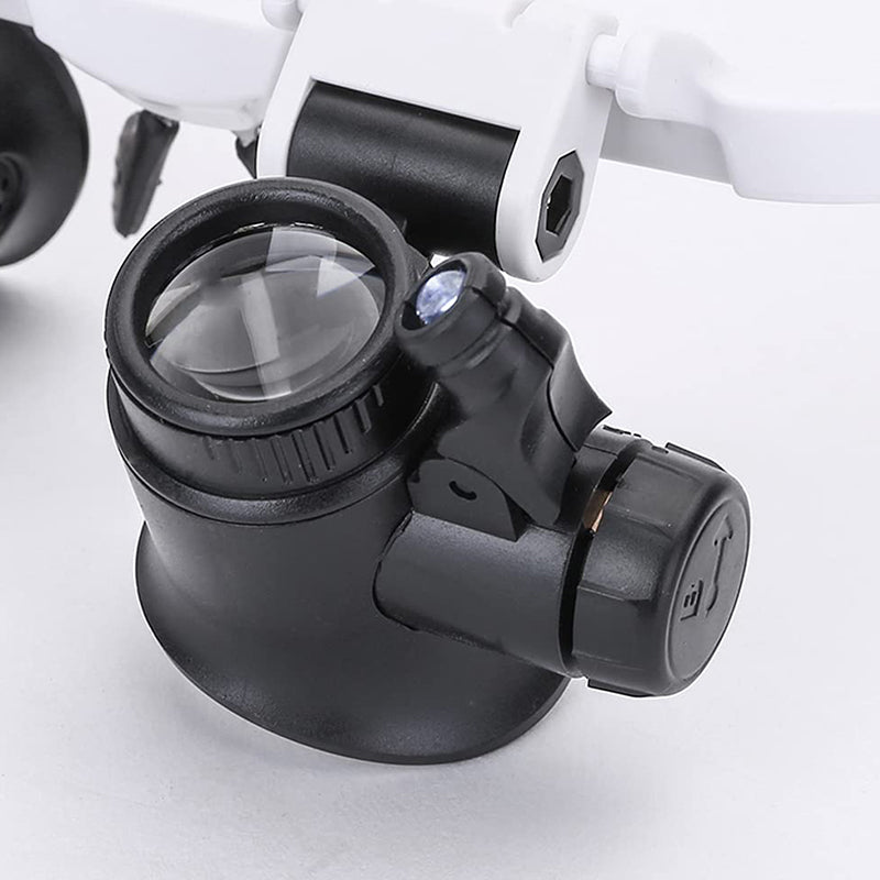 Verlichte Loepbril met LED Verlichting 8x 15x 23x Vergroting Verstelbaar Ergonomisch voor Precisiewerk Hobby | Sansoti