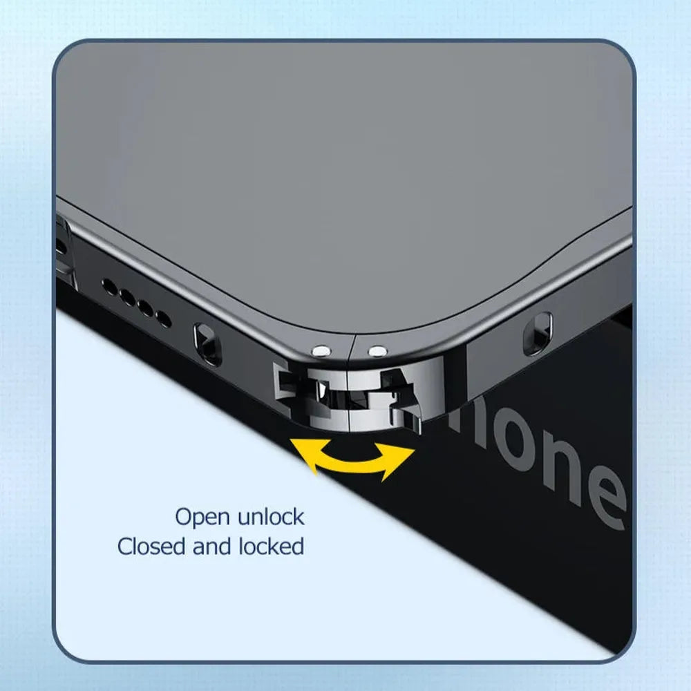 Metallisierte iPhone-Hülle mit Magnetring – stoßabsorbierender Rahmen, matte Rückseite, Telefonschutz | Sansoti