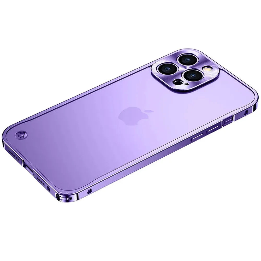 Metallisierte iPhone-Hülle mit Magnetring – stoßabsorbierender Rahmen, matte Rückseite, Telefonschutz | Sansoti