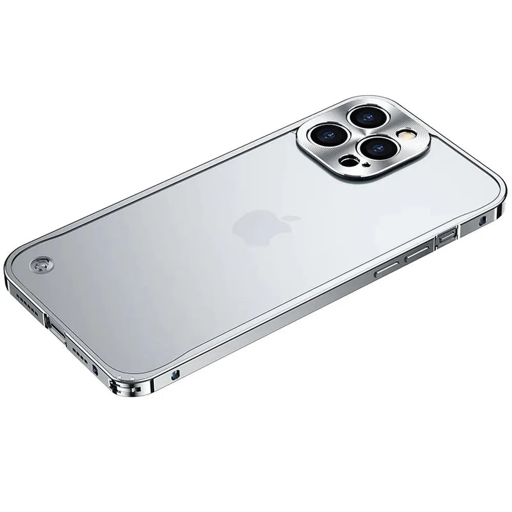 Metallisierte iPhone-Hülle mit Magnetring – stoßabsorbierender Rahmen, matte Rückseite, Telefonschutz | Sansoti