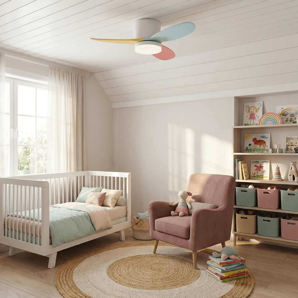 Ventilateur de plafond Milo avec éclairage — Ventilateur élégant 91cm design moderne avec télécommande | Sansoti