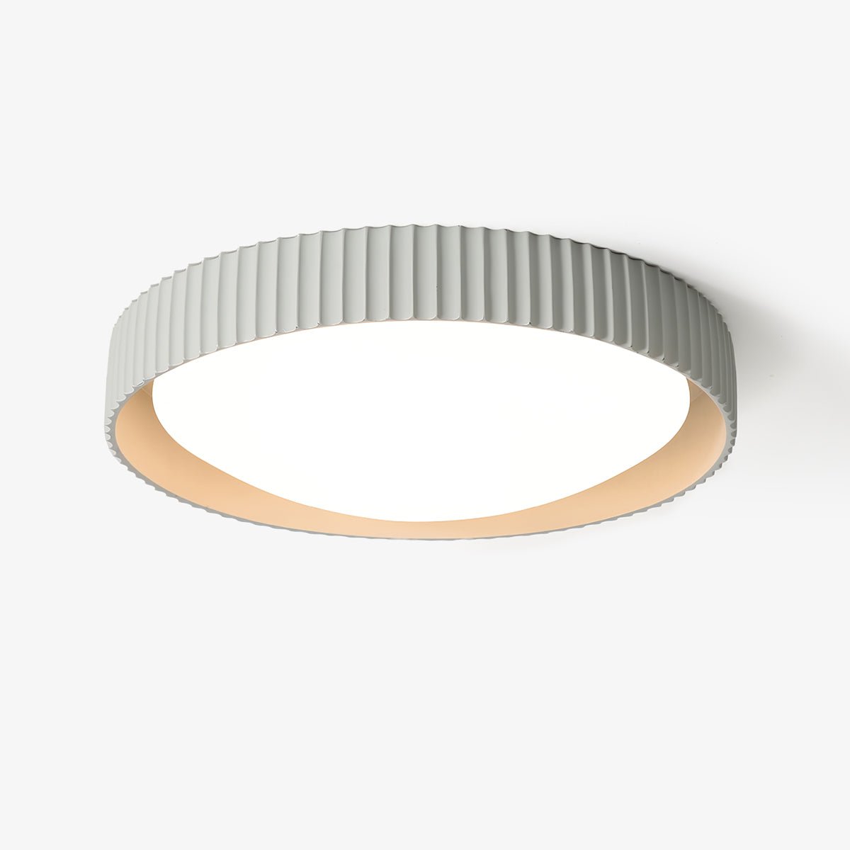 Moderne Plafondlamp Ribbed – Acryl Kap met Harsframe – Warm/Neutraal/Koel Licht – Ø46cm – Oranje, Grijs of Blauw | Sansoti