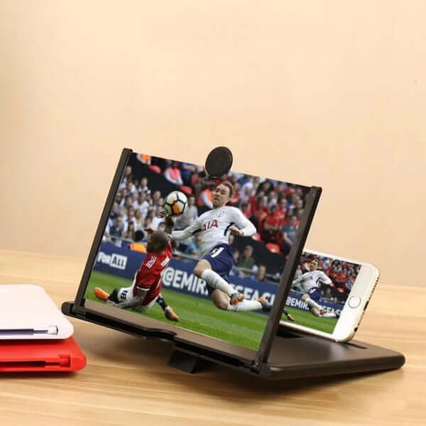 Telefoon Schermvergroter Opvouwbaar HD 3D Lens Standaard Handsfree Universeel Zwart Rood Wit | Sansoti