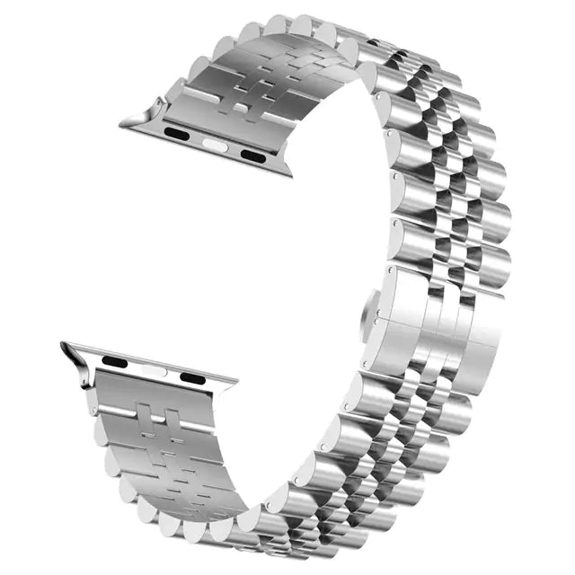 Regulowany pasek do zegarka ze stali nierdzewnej 38-45 mm, srebrny, złoty, czarny, akcesorium do smartwatcha, elegancki i trwały | Sansoti