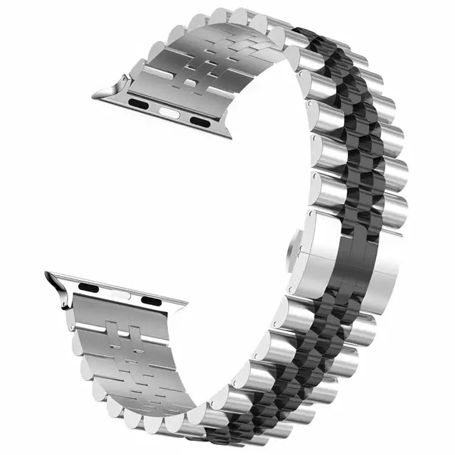 Regulowany pasek do zegarka ze stali nierdzewnej 38-45 mm, srebrny, złoty, czarny, akcesorium do smartwatcha, elegancki i trwały | Sansoti