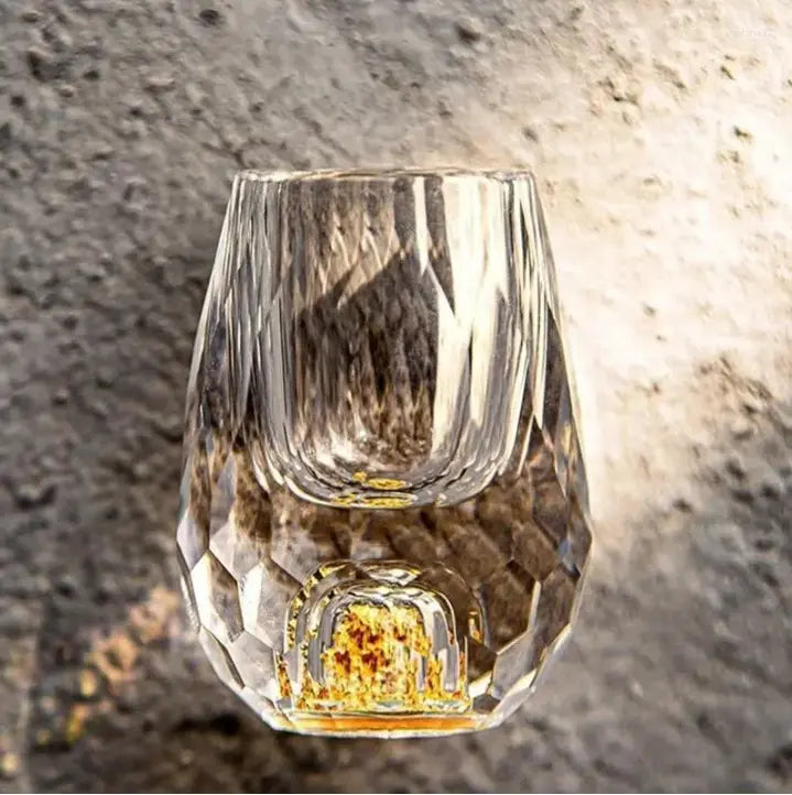 Shotglaasjes Kristal Diamantgeslepen Set 6 Stuks 10ml Borrelglas Likeurglas Cadeau Feest Tafel Decoratie | Sansoti