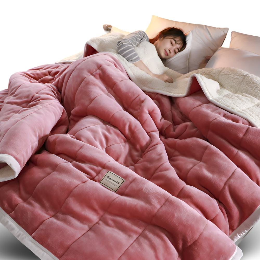 Sherpa Fleecedeken Superzacht Warm Plaid Fleece Meerdere Maten Flockpatroon | Sansoti